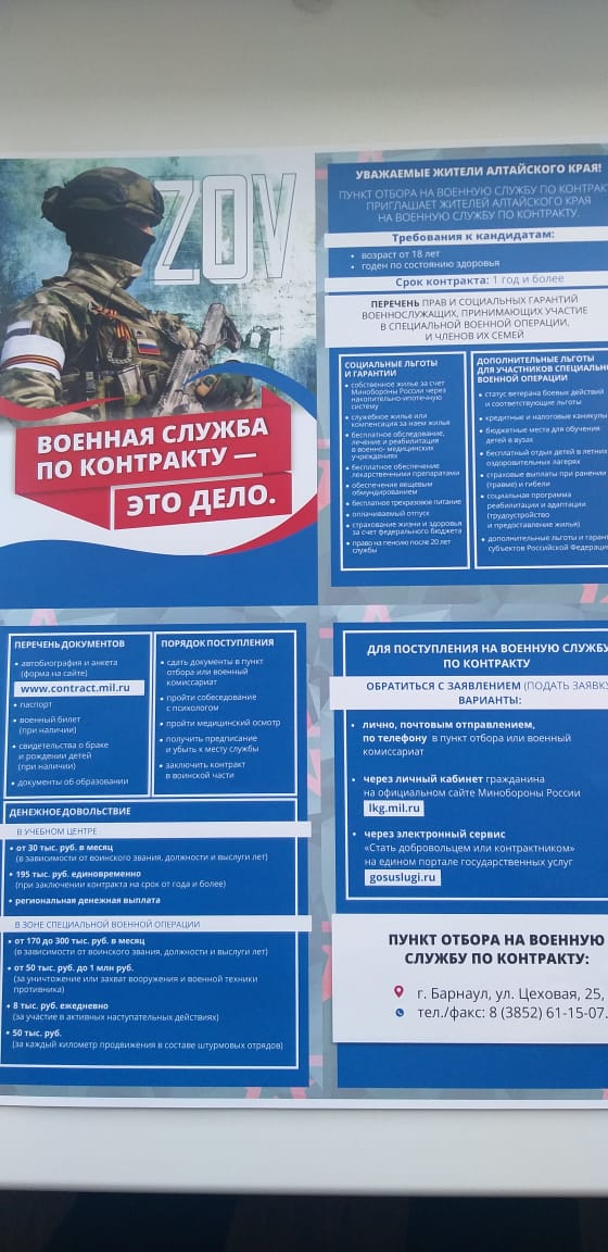 Военная служба по контракту.